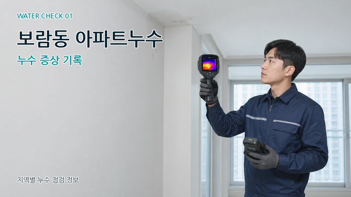 보람동 아파트누수 누수 증상 기록