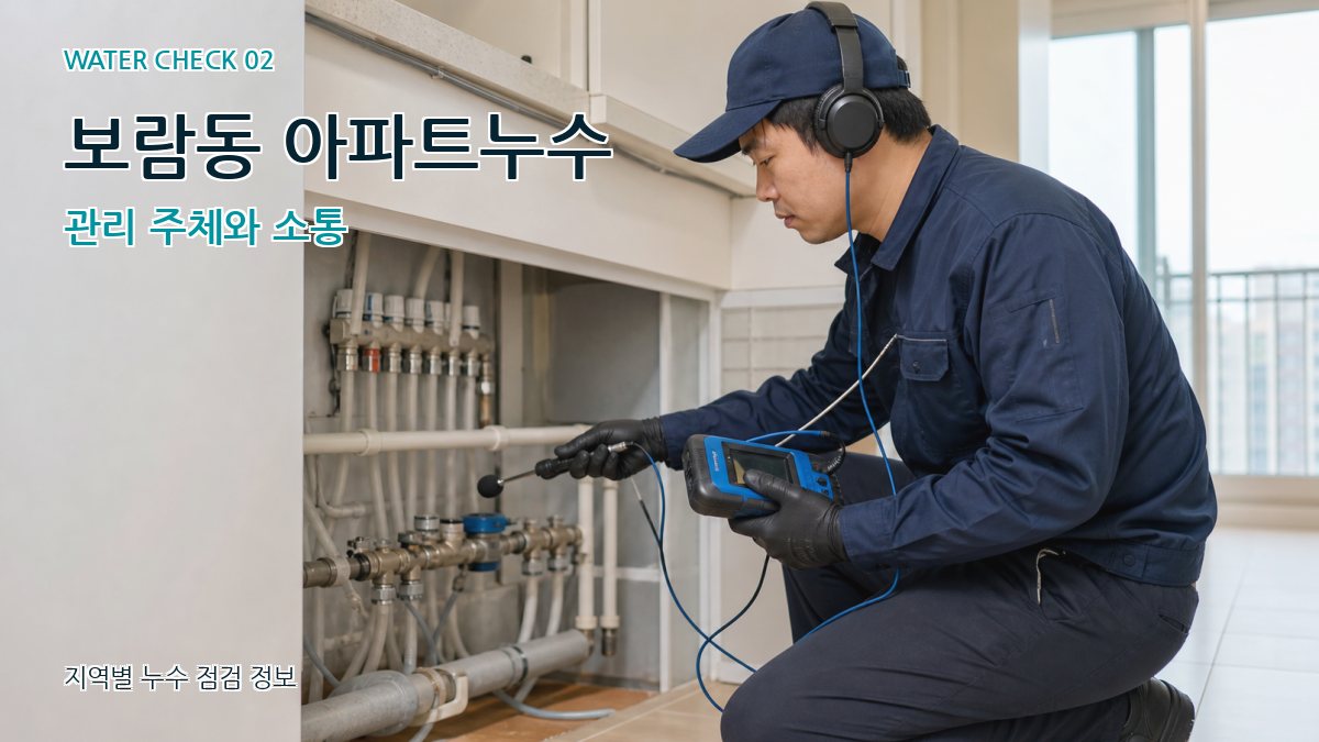 보람동 아파트누수 관리 주체와 소통