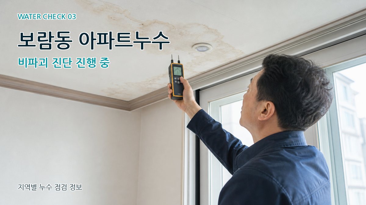 보람동 아파트누수 비파괴 진단 진행 중