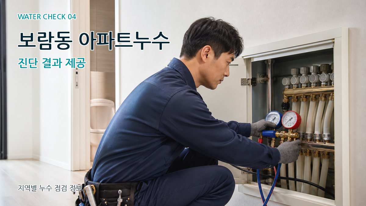 보람동 아파트누수 진단 결과 제공