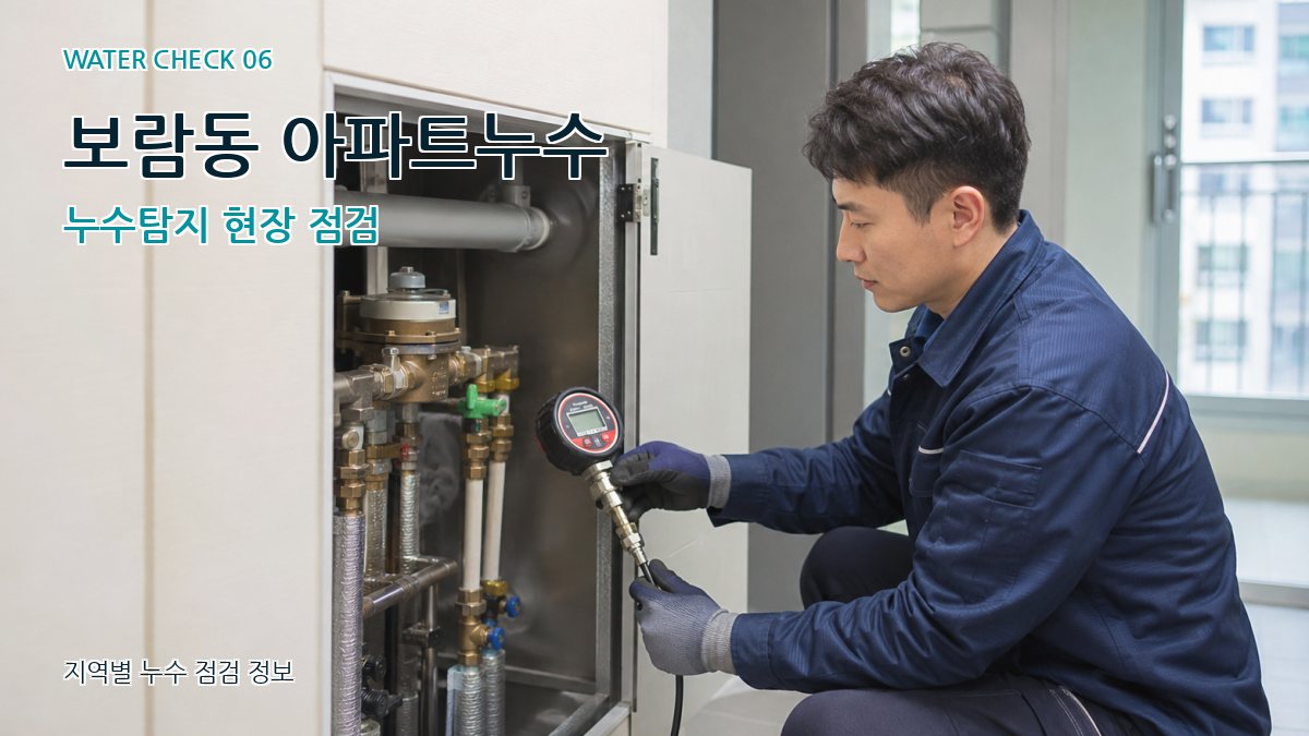보람동 아파트누수 누수탐지 현장 점검