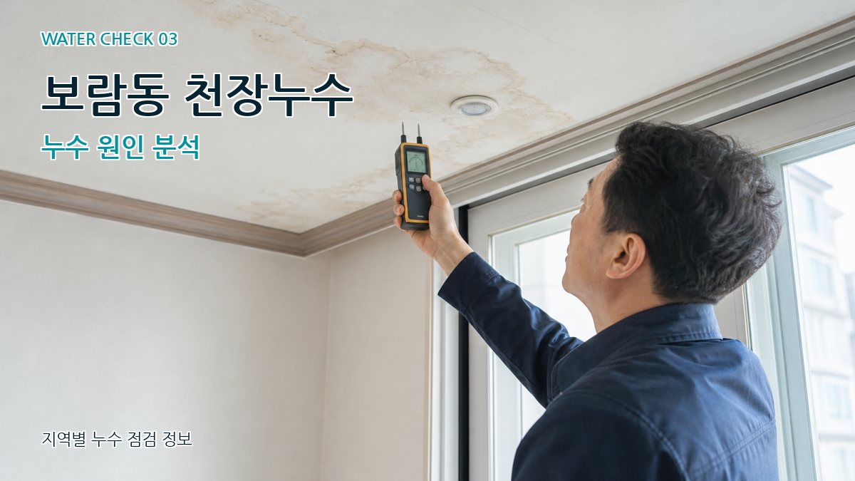 보람동 천장누수 누수탐지 이미지