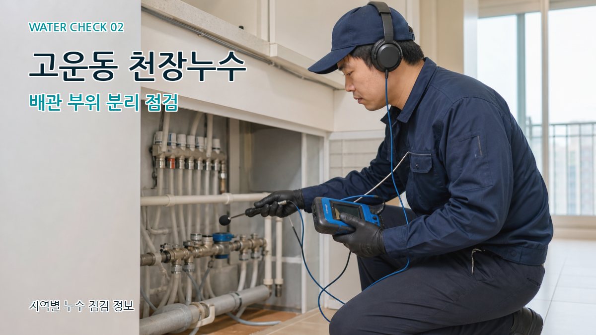 고운동 화장실누수 누수탐지 이미지