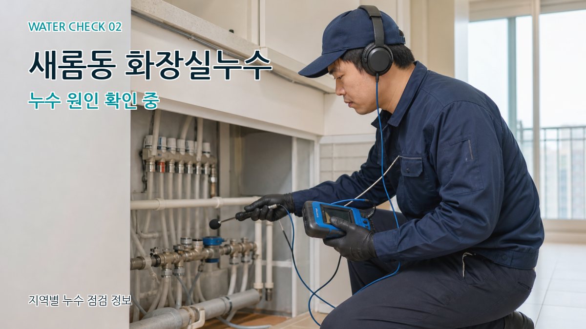새롬동 화장실누수 누수탐지 이미지