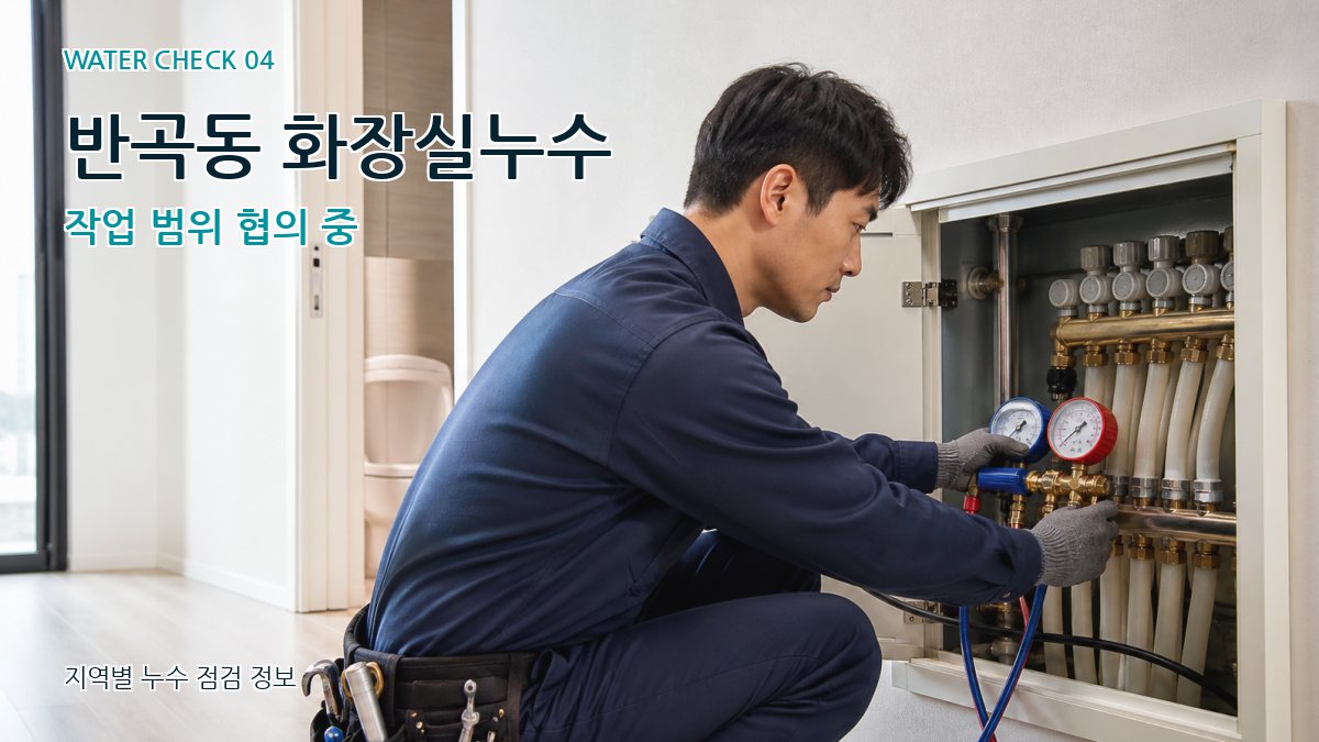 반곡동 화장실누수 작업 범위 협의 중