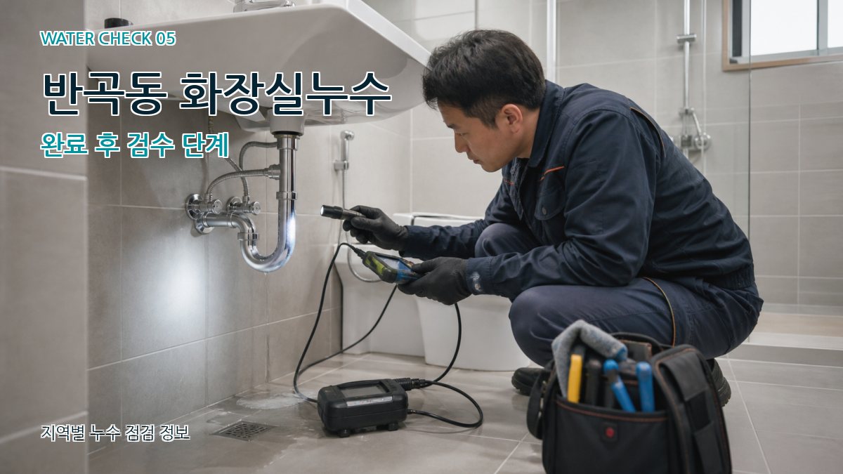 반곡동 화장실누수 완료 후 검수 단계