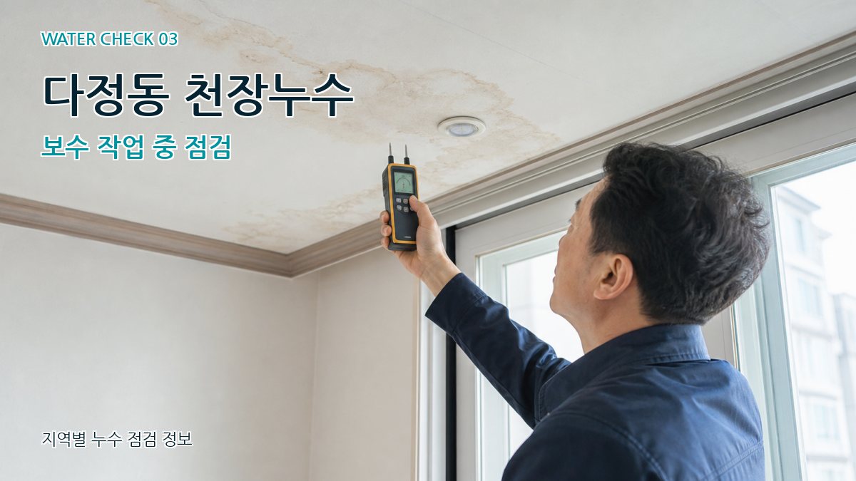 다정동 천장누수 누수탐지 이미지