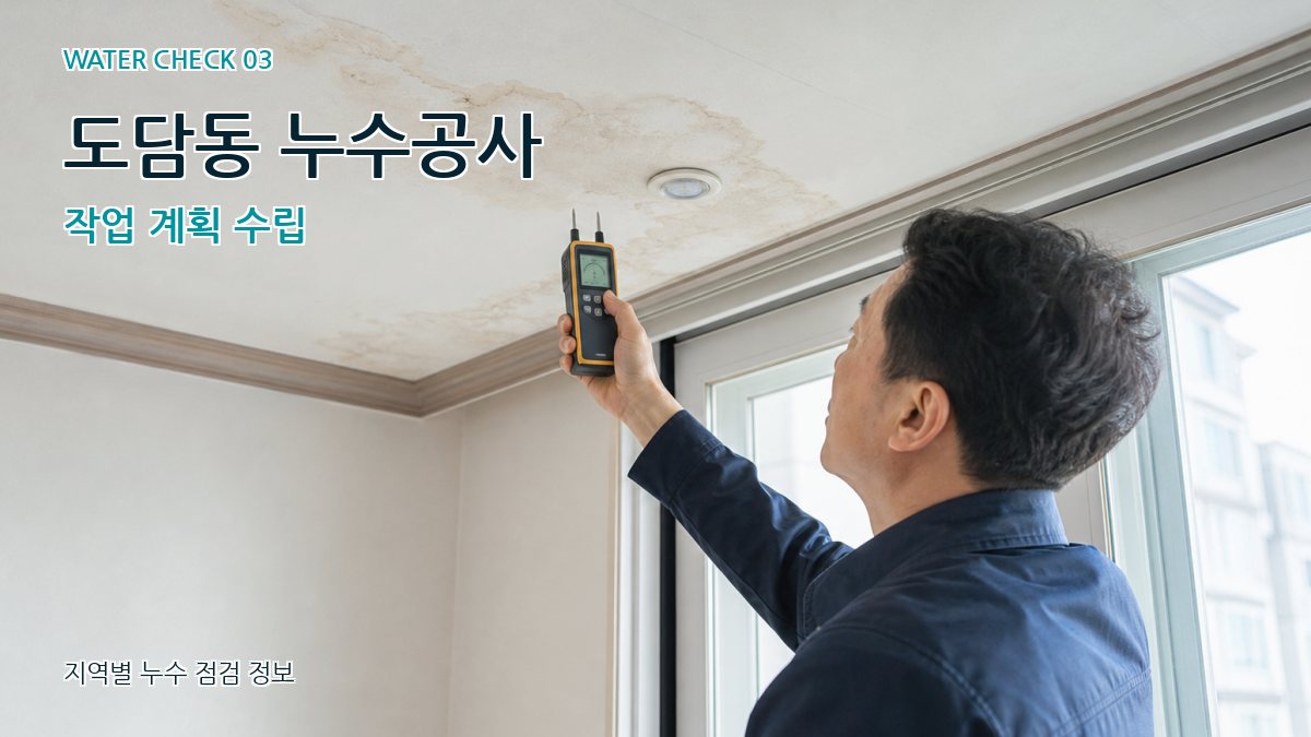 도담동 천장누수 누수탐지 이미지