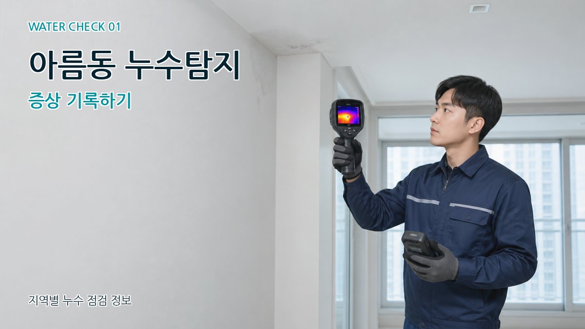 아름동 아파트누수 누수탐지 이미지