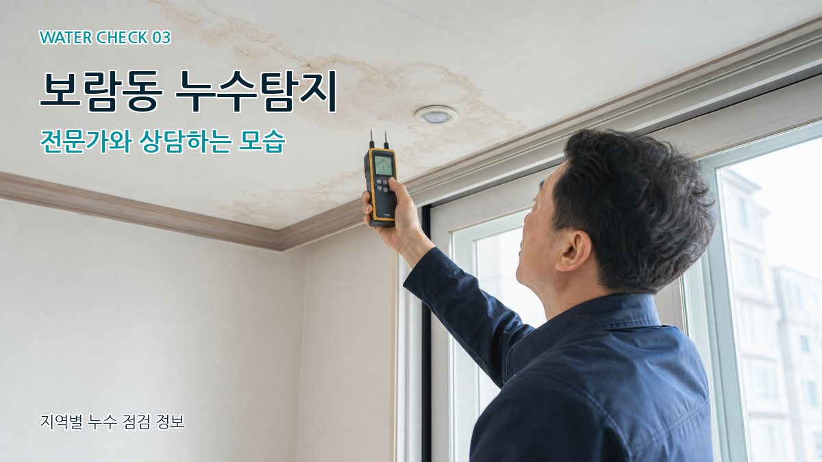 보람동 천장누수 누수탐지 이미지