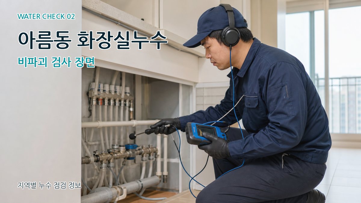 아름동 화장실누수 누수탐지 이미지