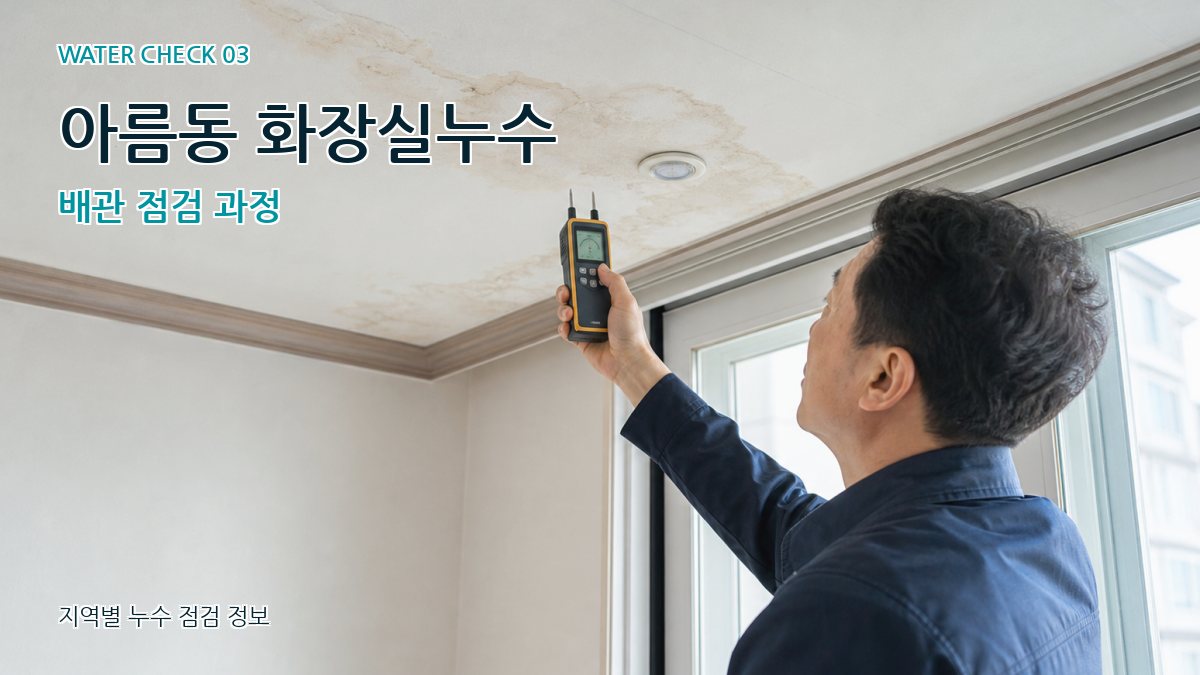 아름동 천장누수 누수탐지 이미지
