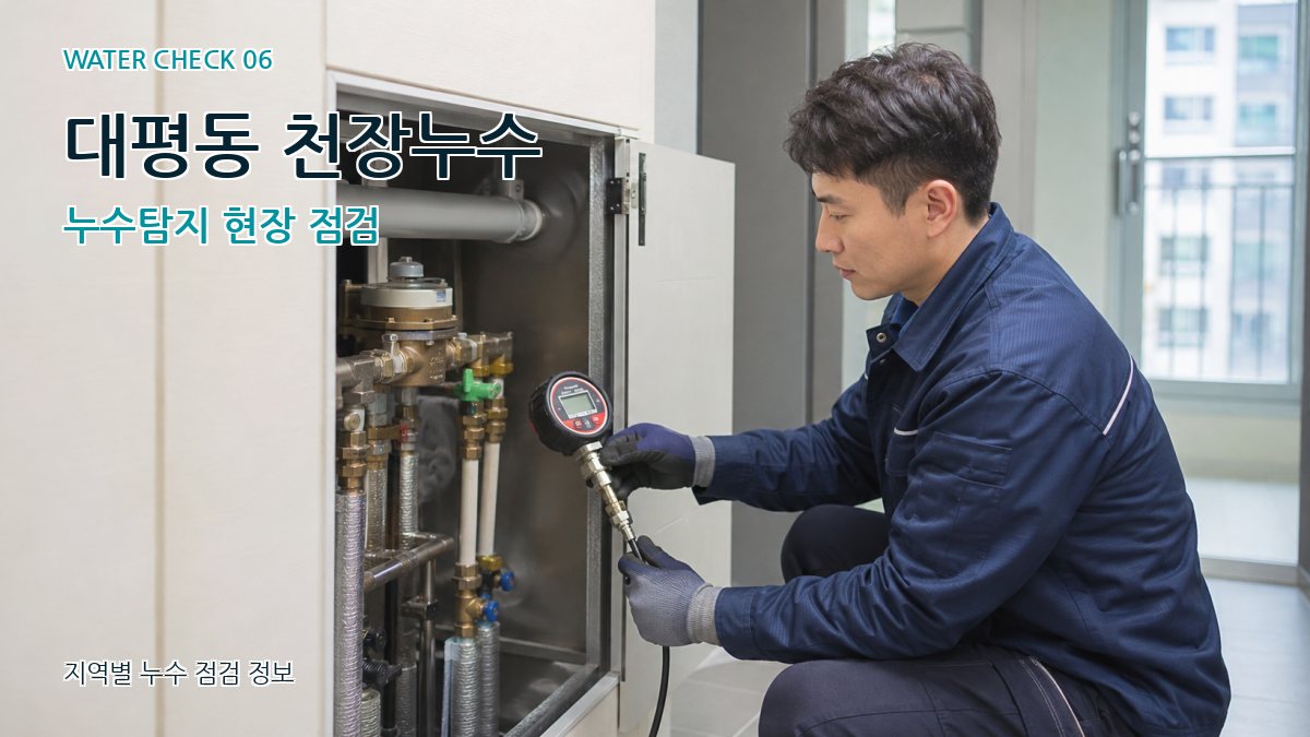 대평동 천장누수 누수탐지 현장 점검