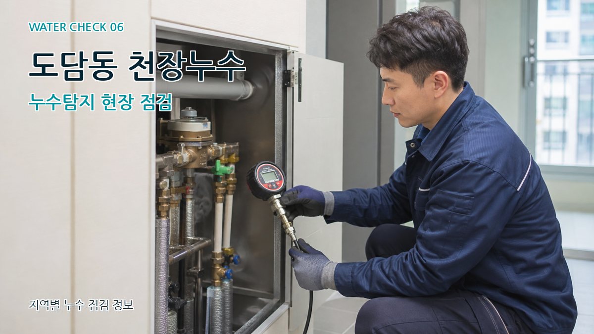 도담동 천장누수 누수탐지 현장 점검