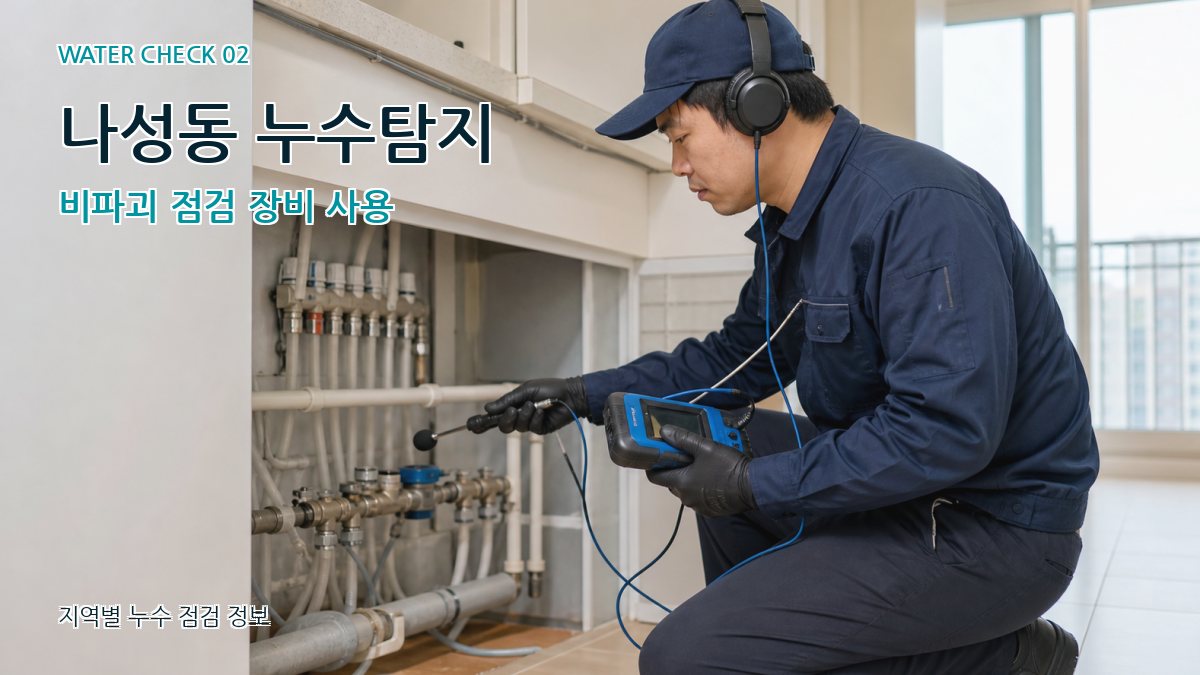 나성동 화장실누수 누수탐지 이미지