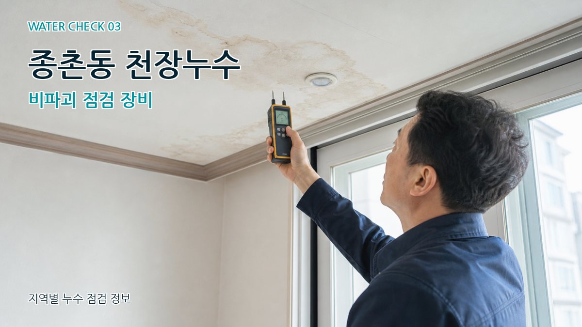 종촌동 천장누수 비파괴 점검 장비