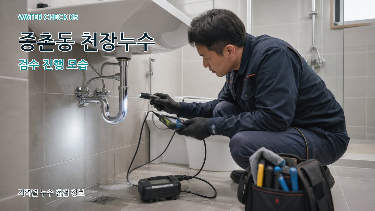 종촌동 천장누수 검수 진행 모습
