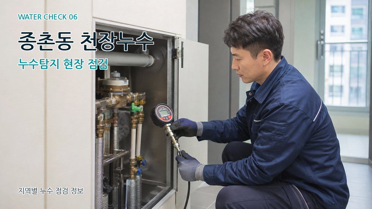 종촌동 천장누수 누수탐지 현장 점검