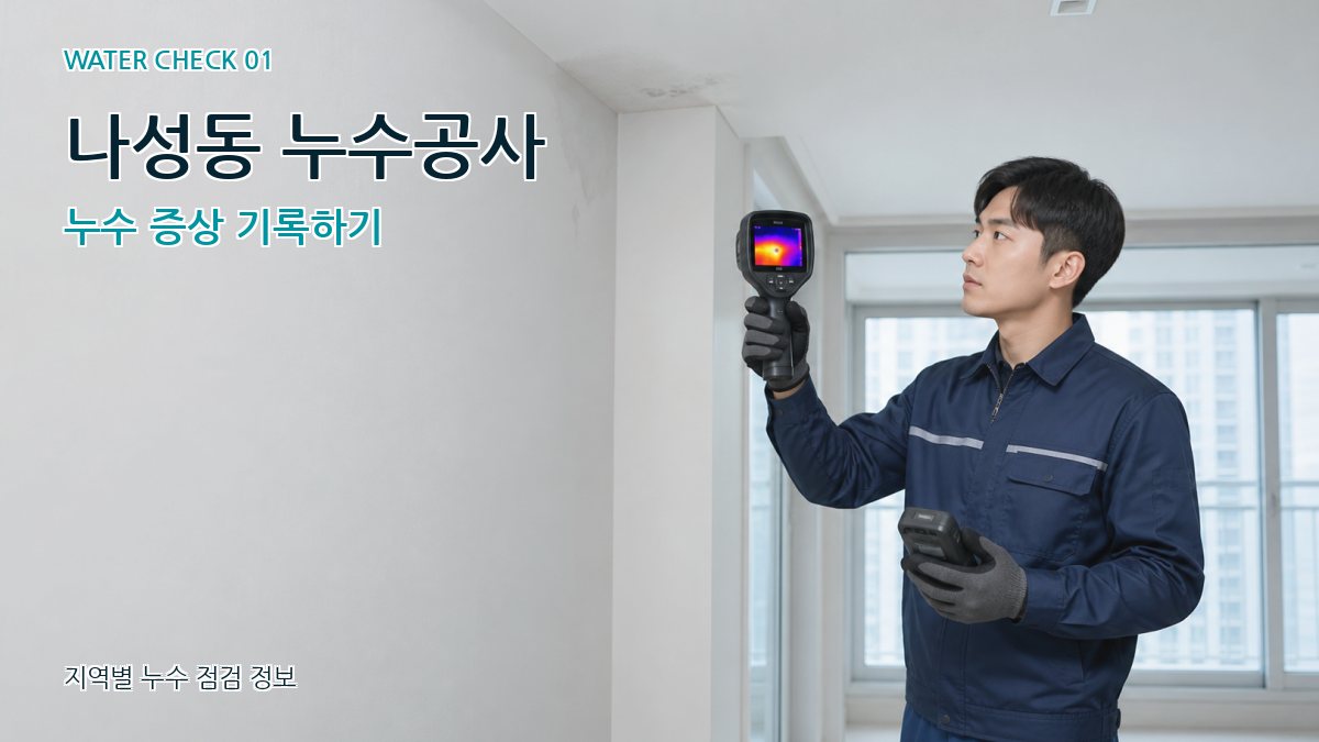 나성동 아파트누수 누수탐지 이미지