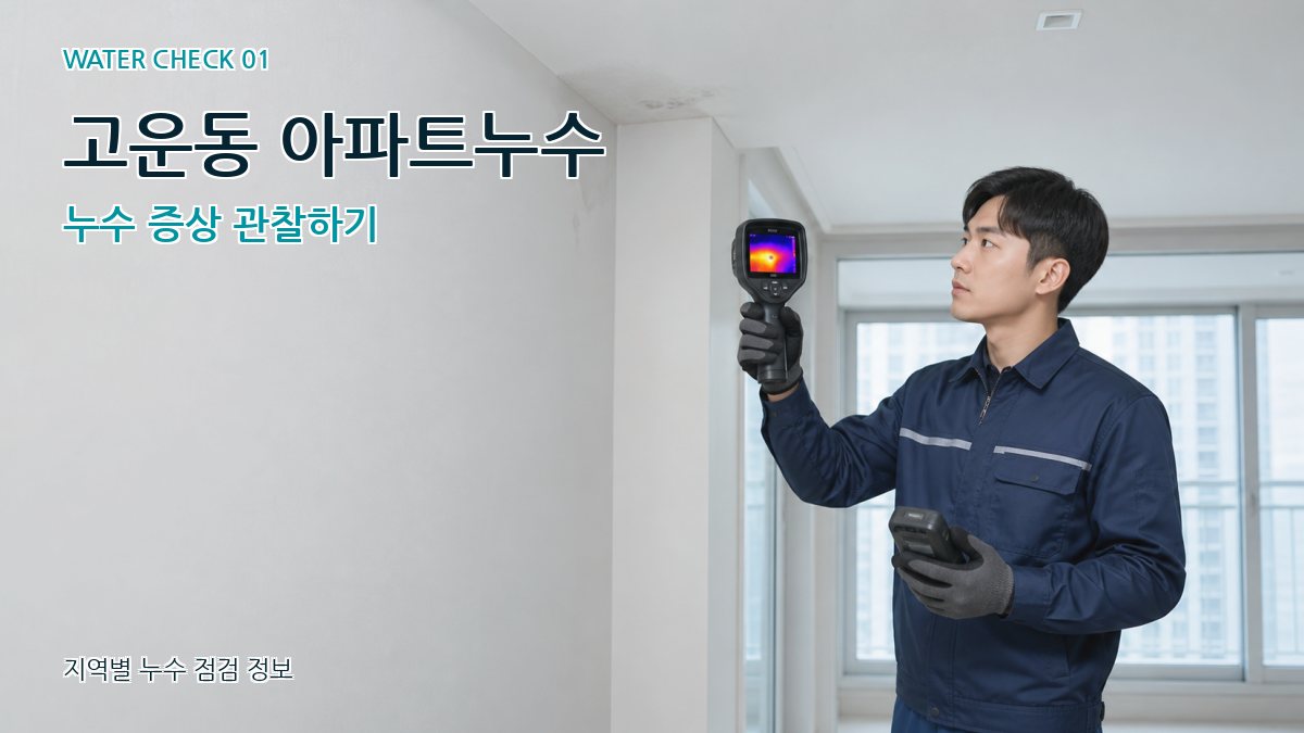 고운동 아파트누수 누수 증상 관찰하기