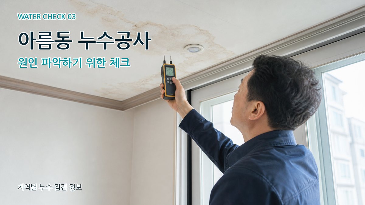 아름동 천장누수 누수탐지 이미지