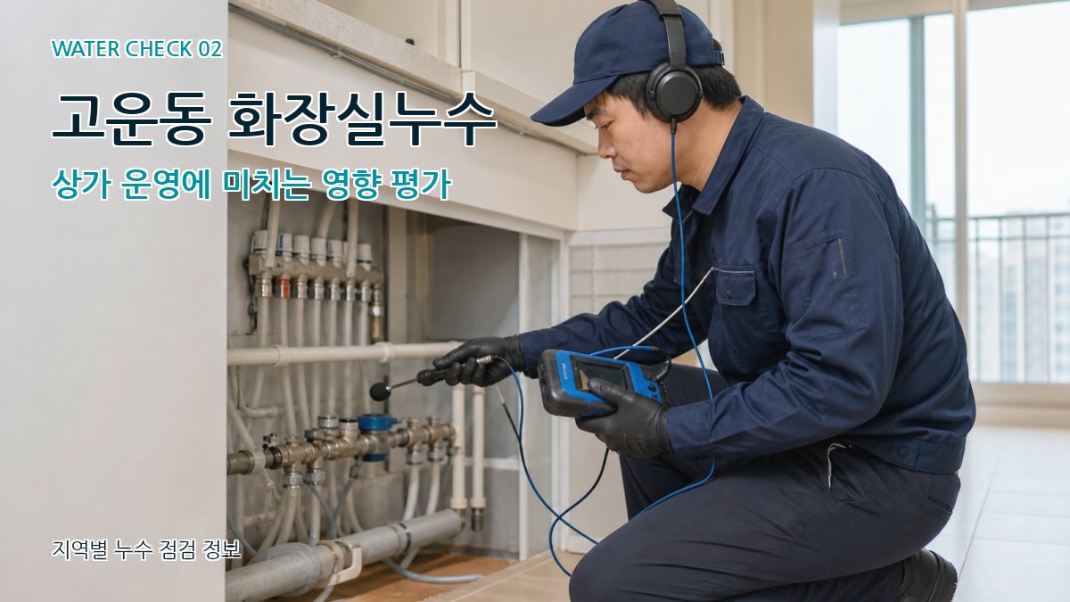고운동 화장실누수 상가 운영에 미치는 영향 평가