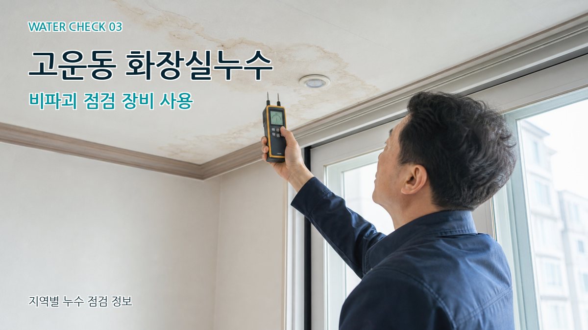 고운동 화장실누수 비파괴 점검 장비 사용