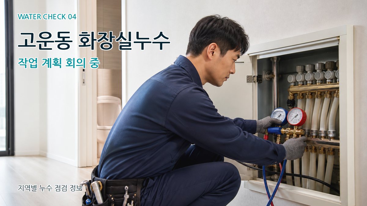 고운동 화장실누수 작업 계획 회의 중