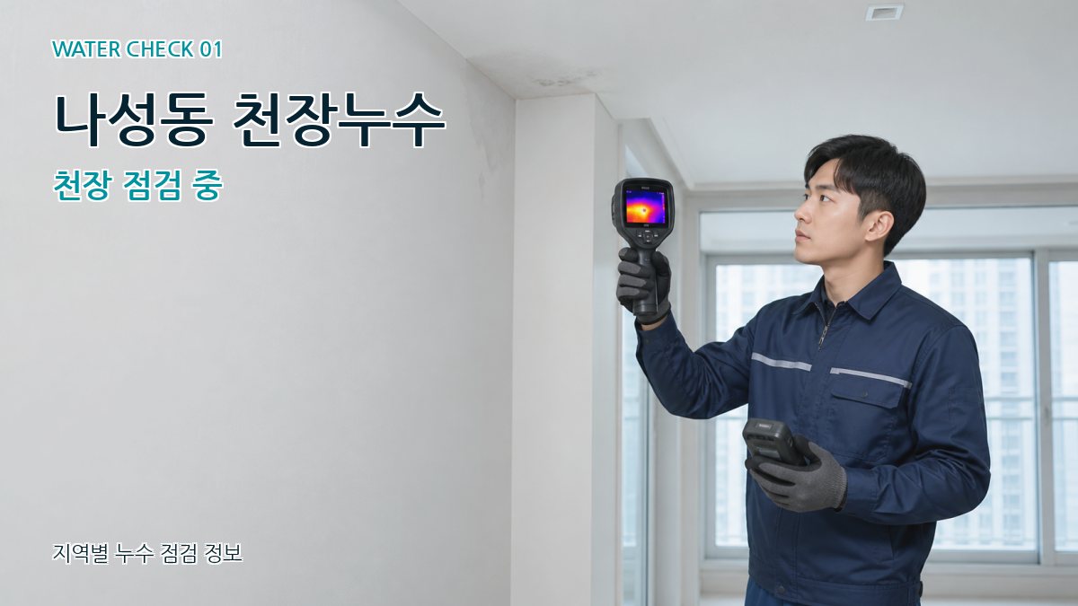 나성동 천장누수 천장 점검 중
