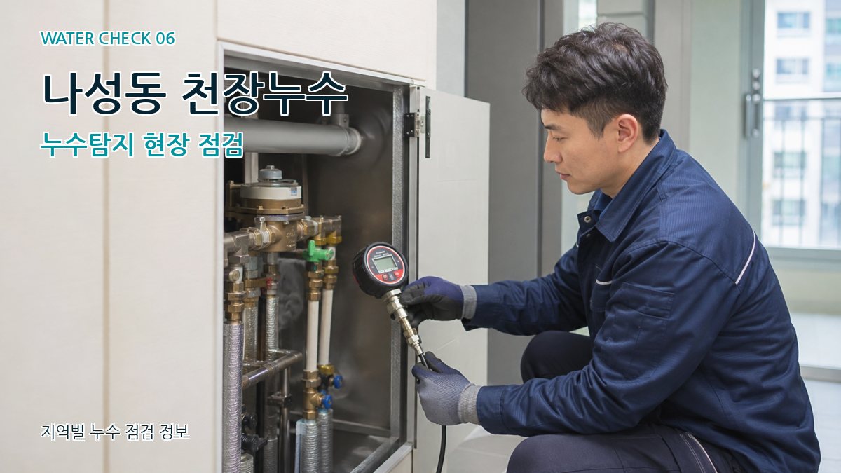 나성동 천장누수 누수탐지 현장 점검
