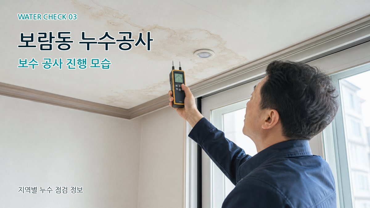보람동 천장누수 누수탐지 이미지