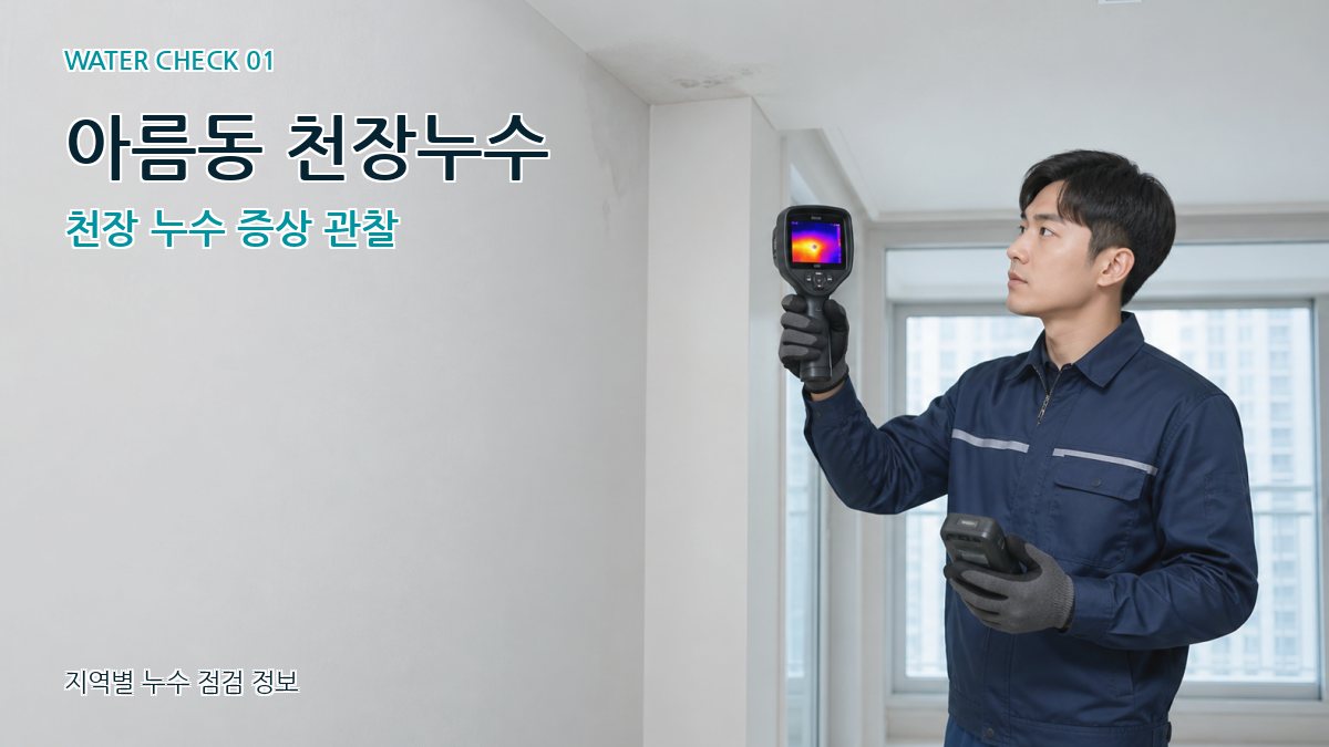 아름동 아파트누수 누수탐지 이미지
