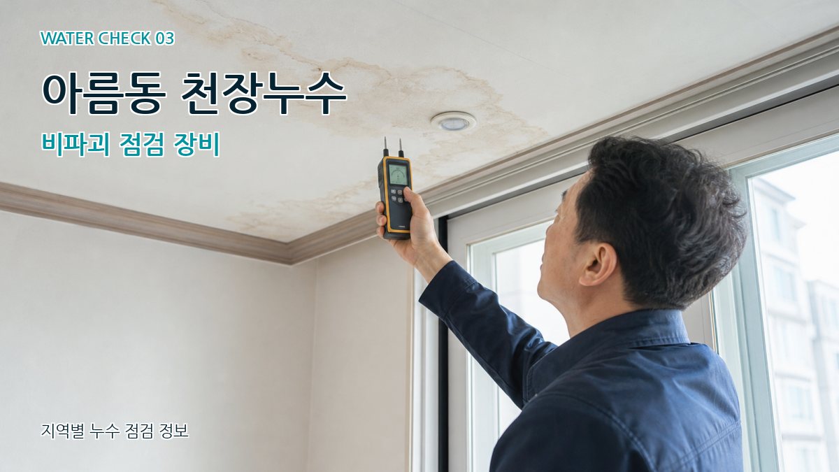 아름동 천장누수 누수탐지 이미지