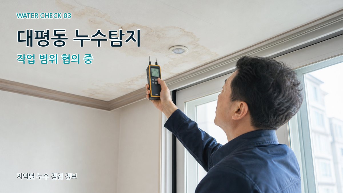 대평동 천장누수 누수탐지 이미지