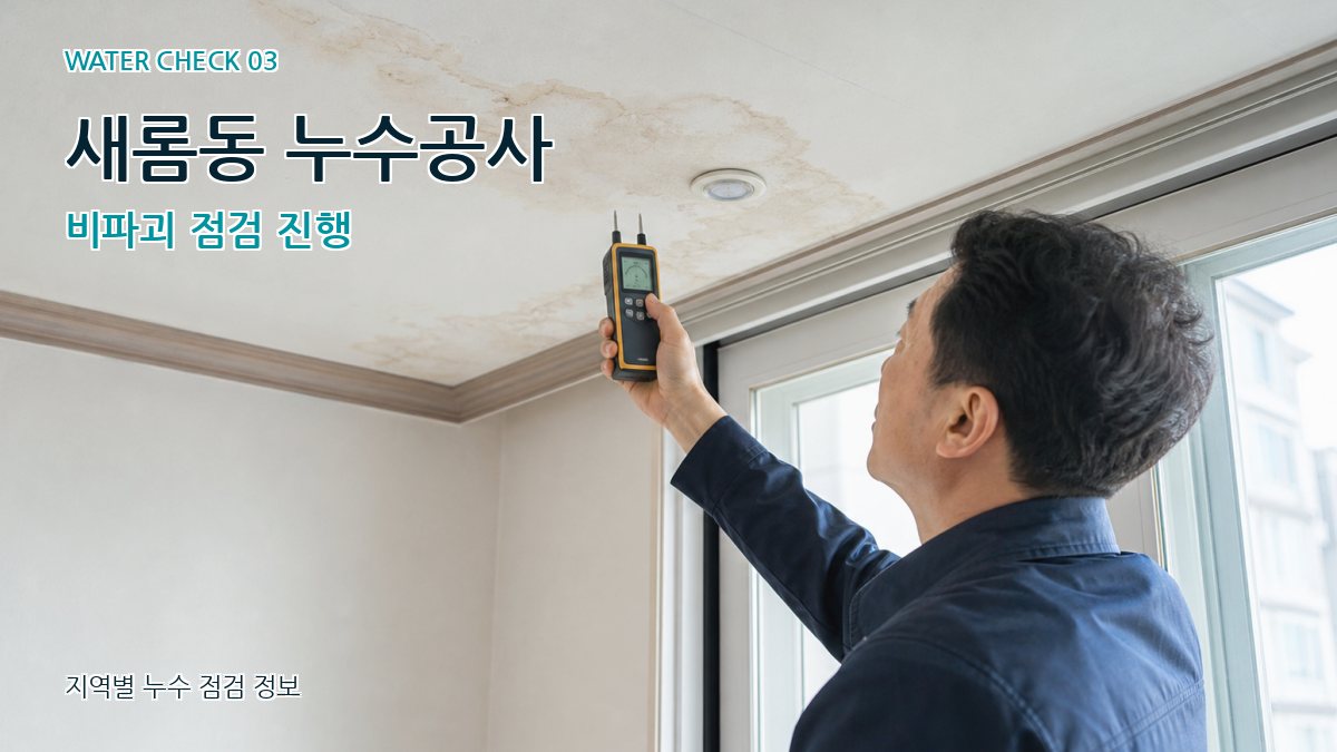 새롬동 천장누수 누수탐지 이미지