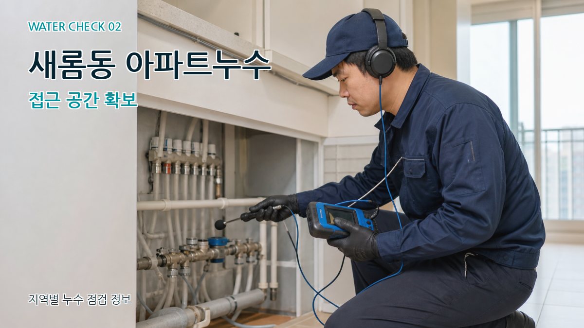 새롬동 화장실누수 누수탐지 이미지