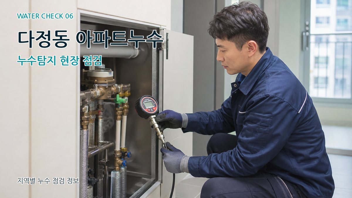 다정동 아파트누수 누수탐지 현장 점검