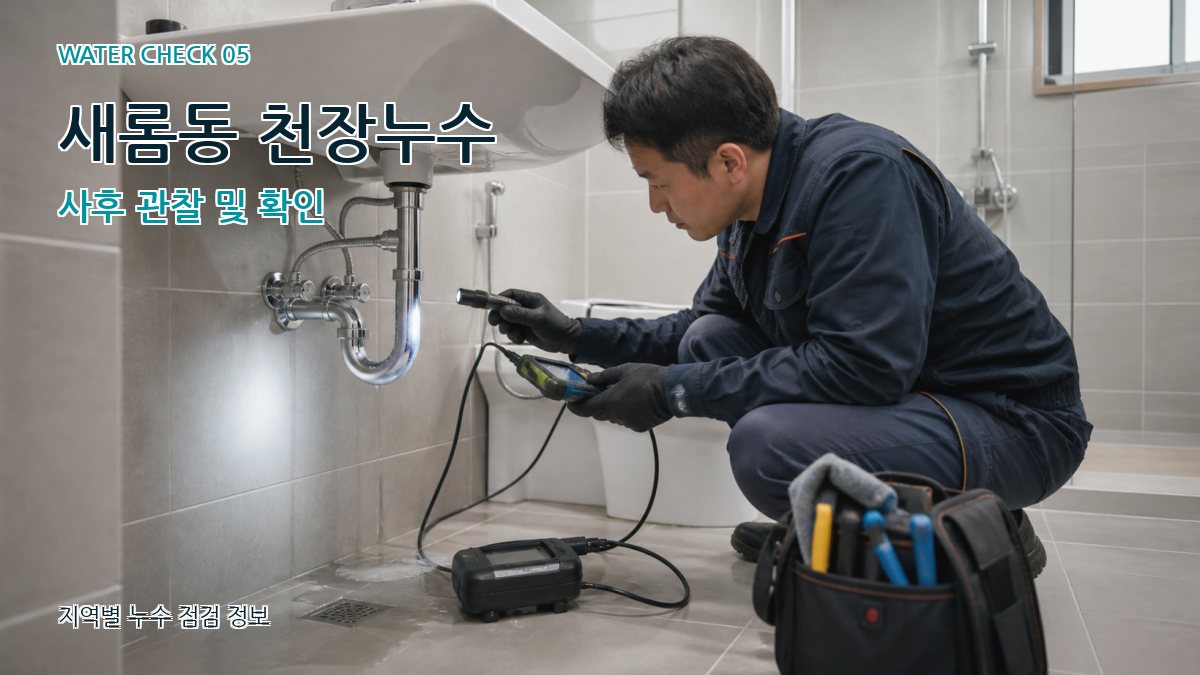 새롬동 천장누수 사후 관찰 및 확인