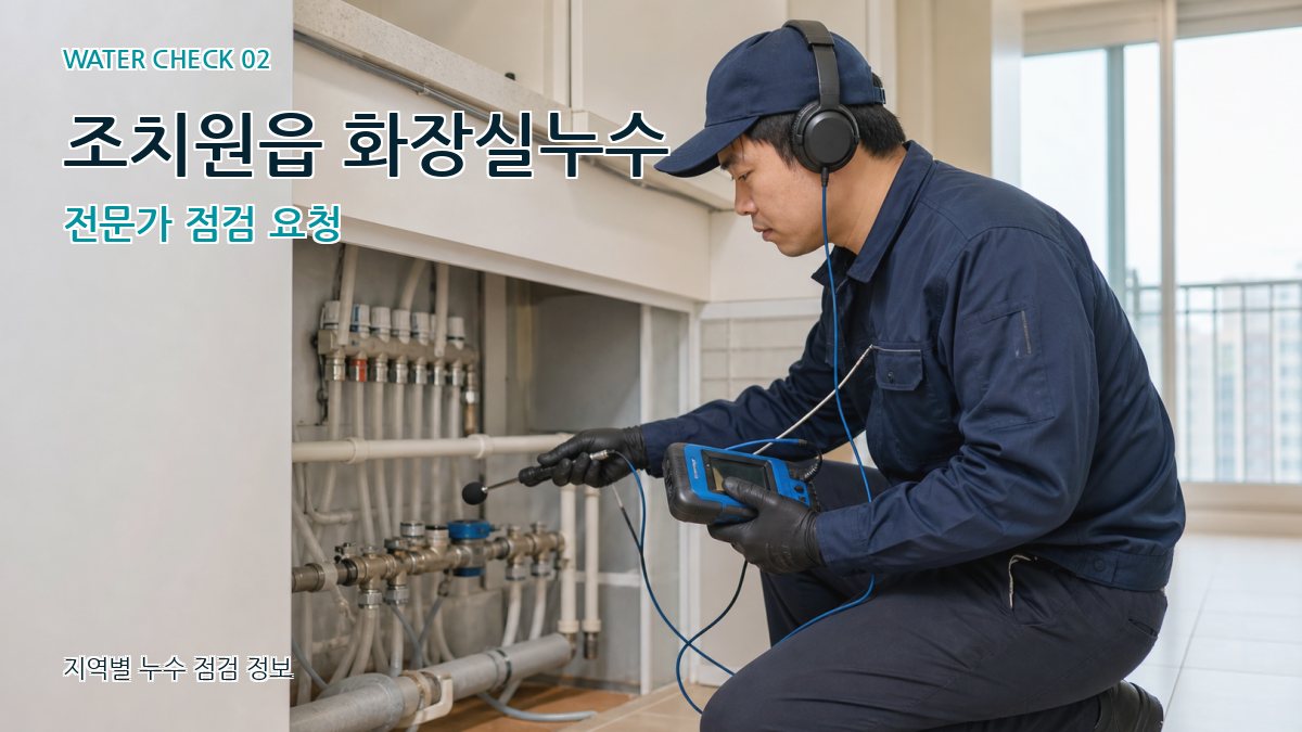 조치원읍 화장실누수 전문가 점검 요청