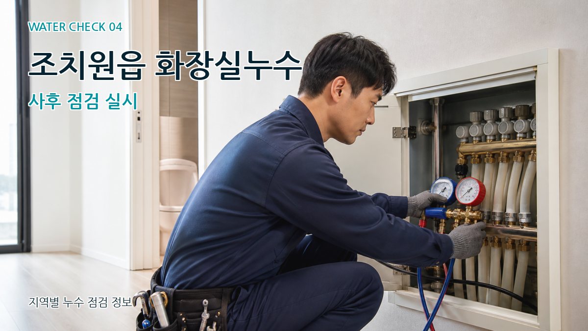 조치원읍 화장실누수 사후 점검 실시