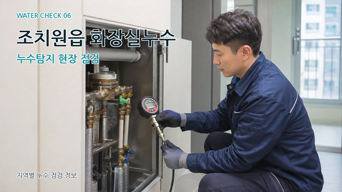 조치원읍 화장실누수 누수탐지 현장 점검
