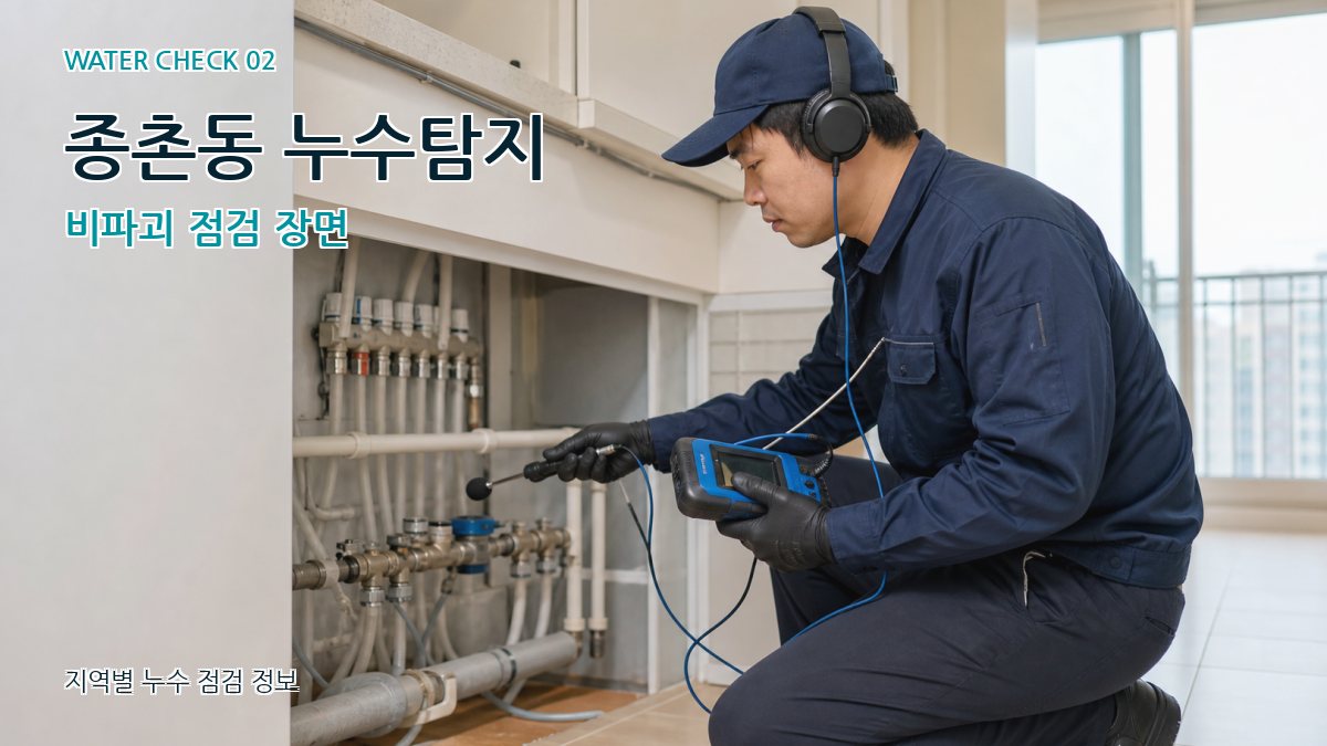 종촌동 누수탐지 비파괴 점검 장면