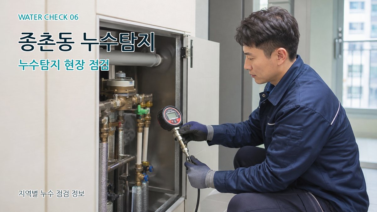 종촌동 누수탐지 누수탐지 현장 점검