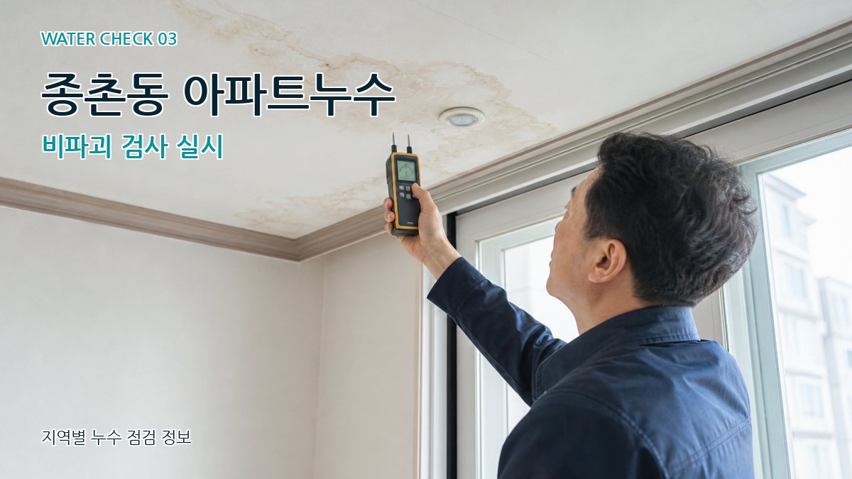 종촌동 천장누수 누수탐지 이미지