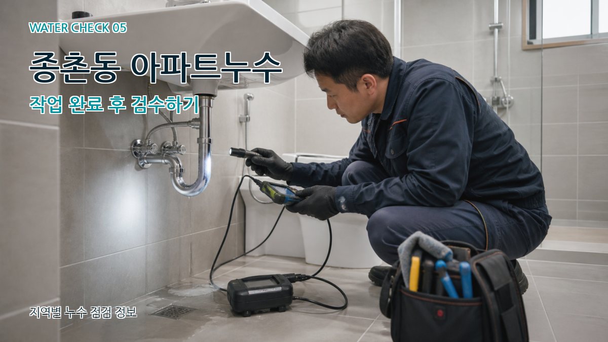 종촌동 누수공사 누수탐지 이미지