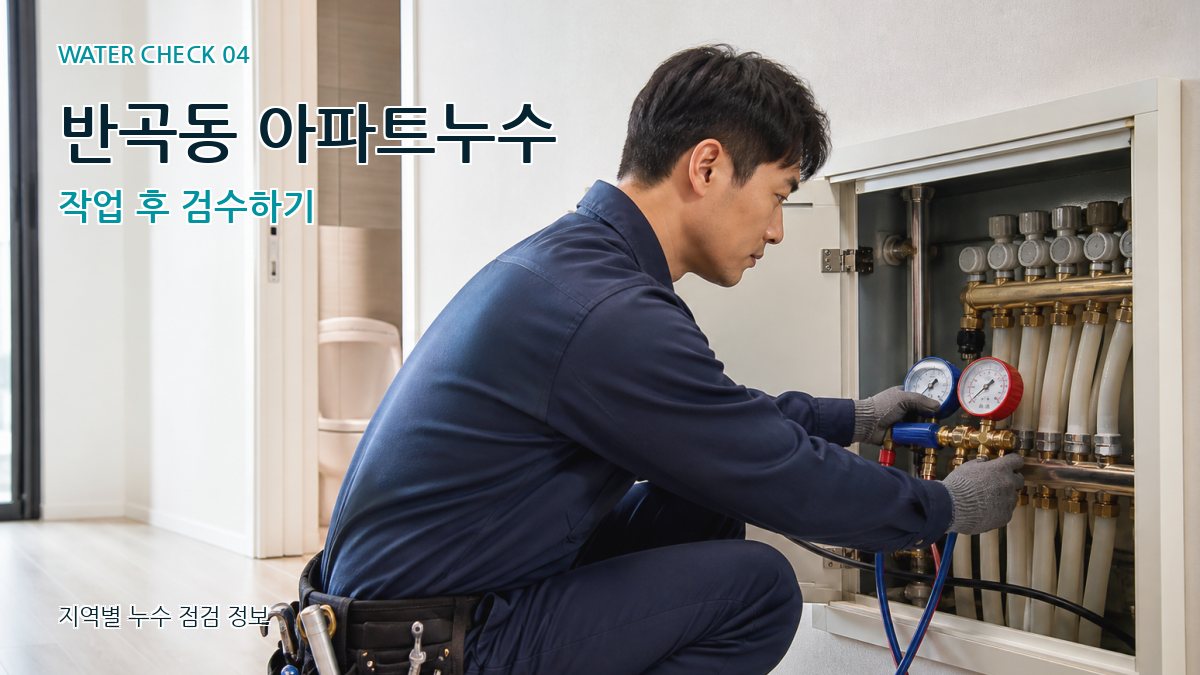반곡동 아파트누수 작업 후 검수하기