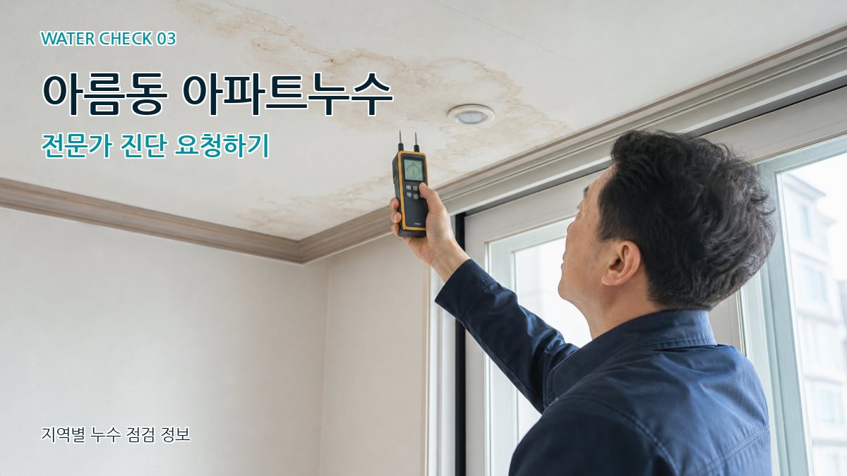 아름동 천장누수 누수탐지 이미지