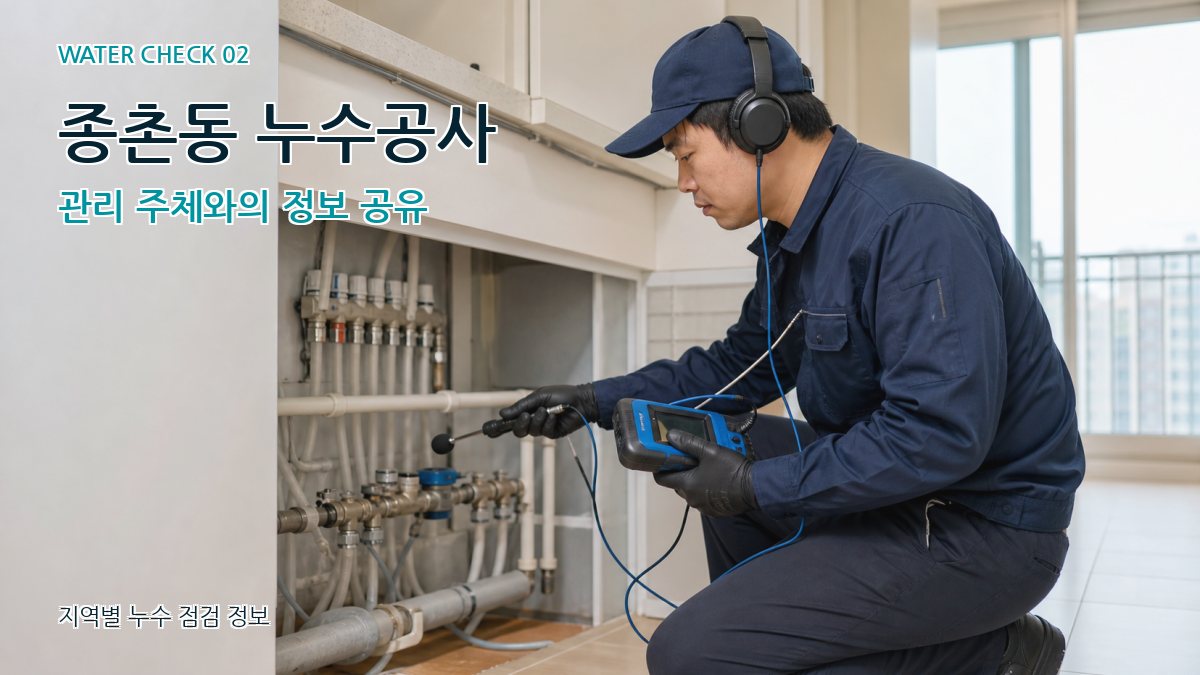종촌동 화장실누수 누수탐지 이미지
