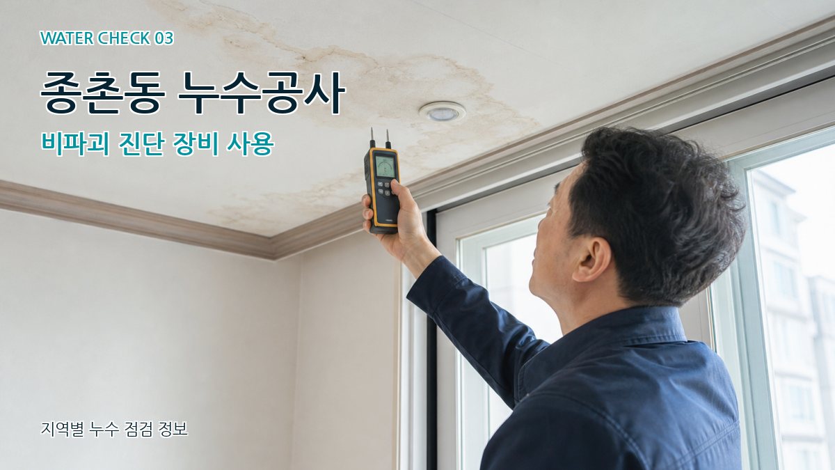 종촌동 천장누수 누수탐지 이미지
