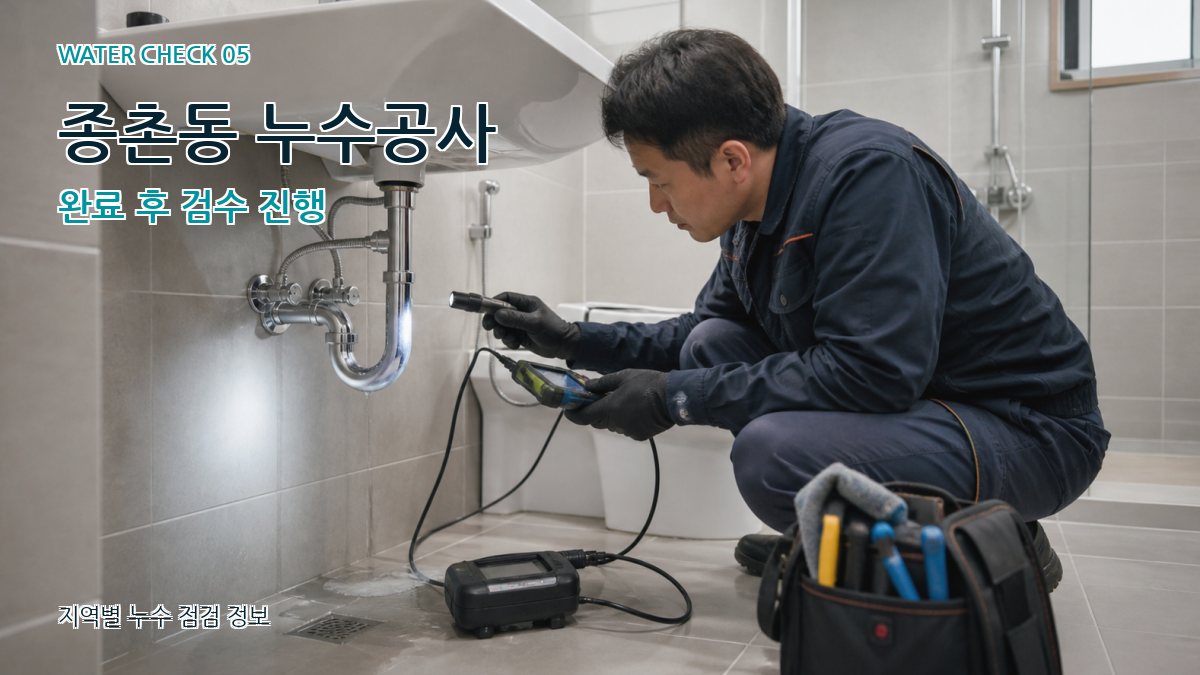 종촌동 누수공사 누수탐지 이미지